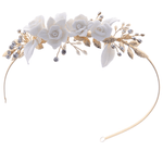 Floral Bridal Headband with Crystals and Pearls, 9694