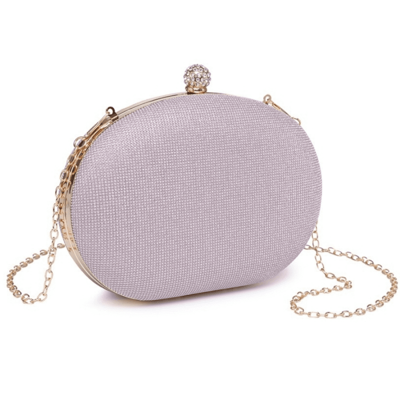 Crystal Clutch Bag Pink Silver or Gold Topknot Tiaras Veils