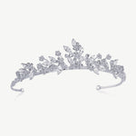 Silver Bridal Tiara Embellished with Crystals, Angelina By Ivory & Co.