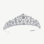 Silver Bridal Tiara Embellished with Crystals, Lara By Ivory & Co.