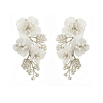Floral Drop Wedding Earrings with Pearls, A9758