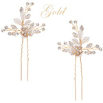 Gold Bridal Hair Pins with Crystals, 7693