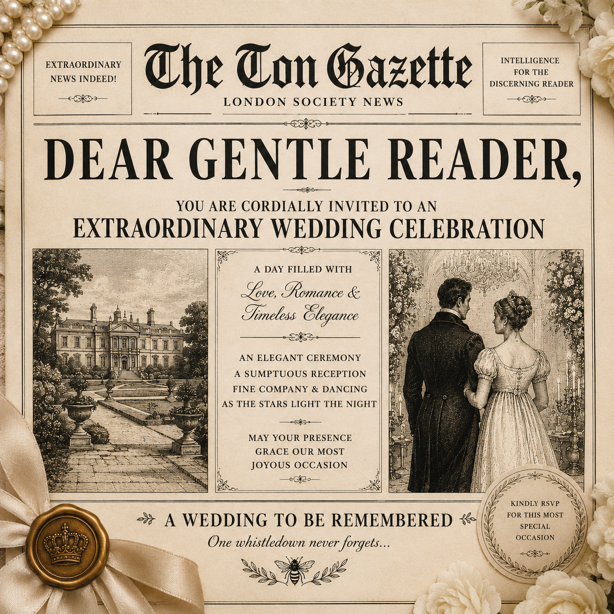 A Bridgerton Inspired Wedding: Regal Romance for the Modern Bride