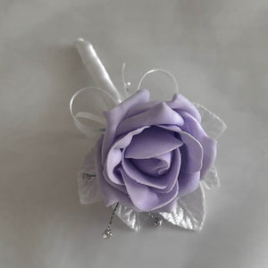 Artificial Wedding Bouquet, Lilac, Hot Pink and Rose Pink, Diamantés and Crystals, Bridal Flowers FL70