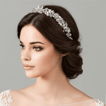 Bridal Headband with Pearls & Crystals, Wedding Headpiece 9562***SALE***