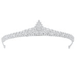 Crystal Bridal Tiara, Silver Wedding Headpiece 9343
