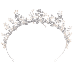 Crystal Bridal Tiara, Silver Wedding Headpiece 9561