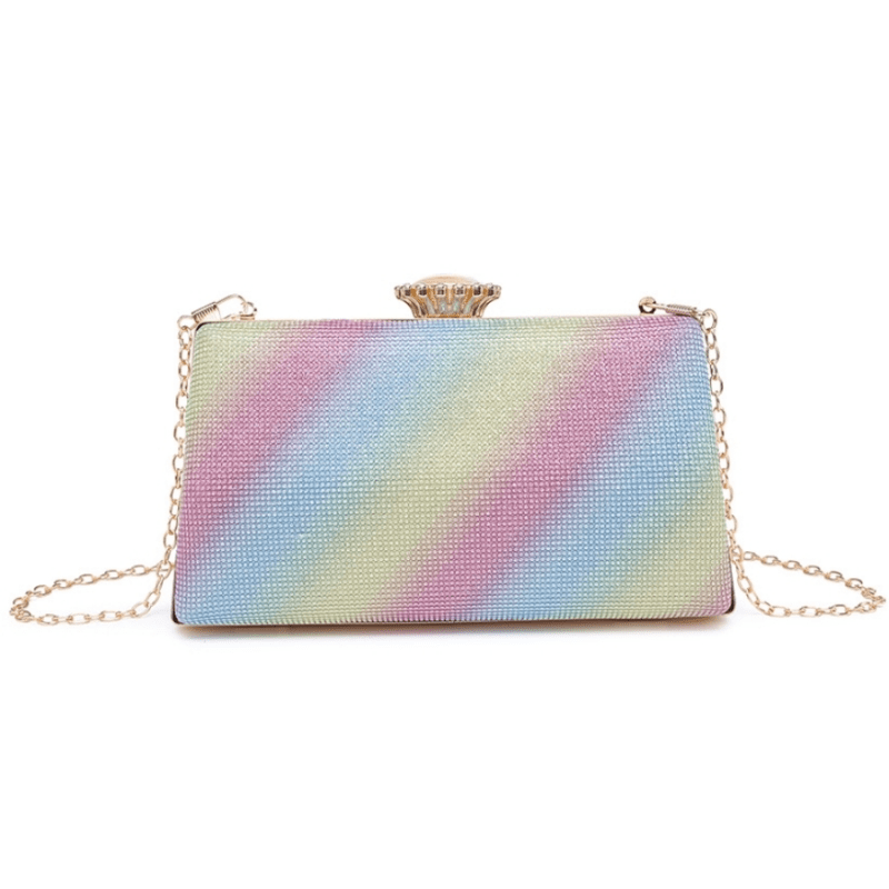 
            
                Load image into Gallery viewer, Crystal Clutch Bag, Starlet Glam, Silver, Gold, Rose Gold, Pink or Rainbow
            
        