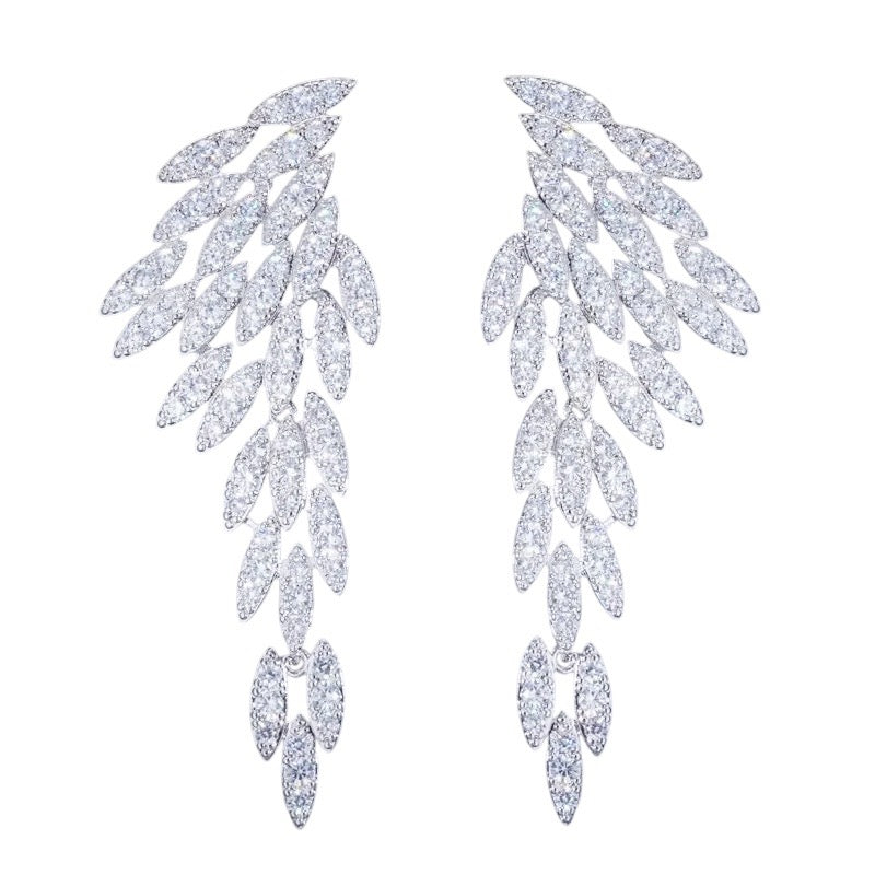 Crystal Drop Earrings, Chandelier Earrings, CZ Crystals 9993