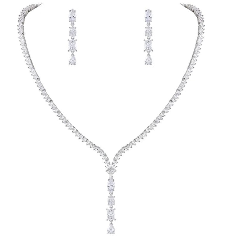 Crystal Necklace & Earring Set, Bridal Jewellery Set, A9720