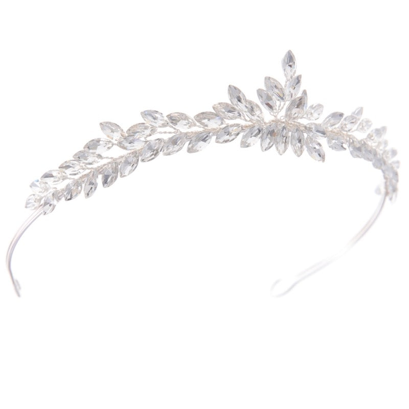 Dainty Crystal Tiara in Silver, Bridesmaids Tiara 9941 - Topknot Tiaras & Veils