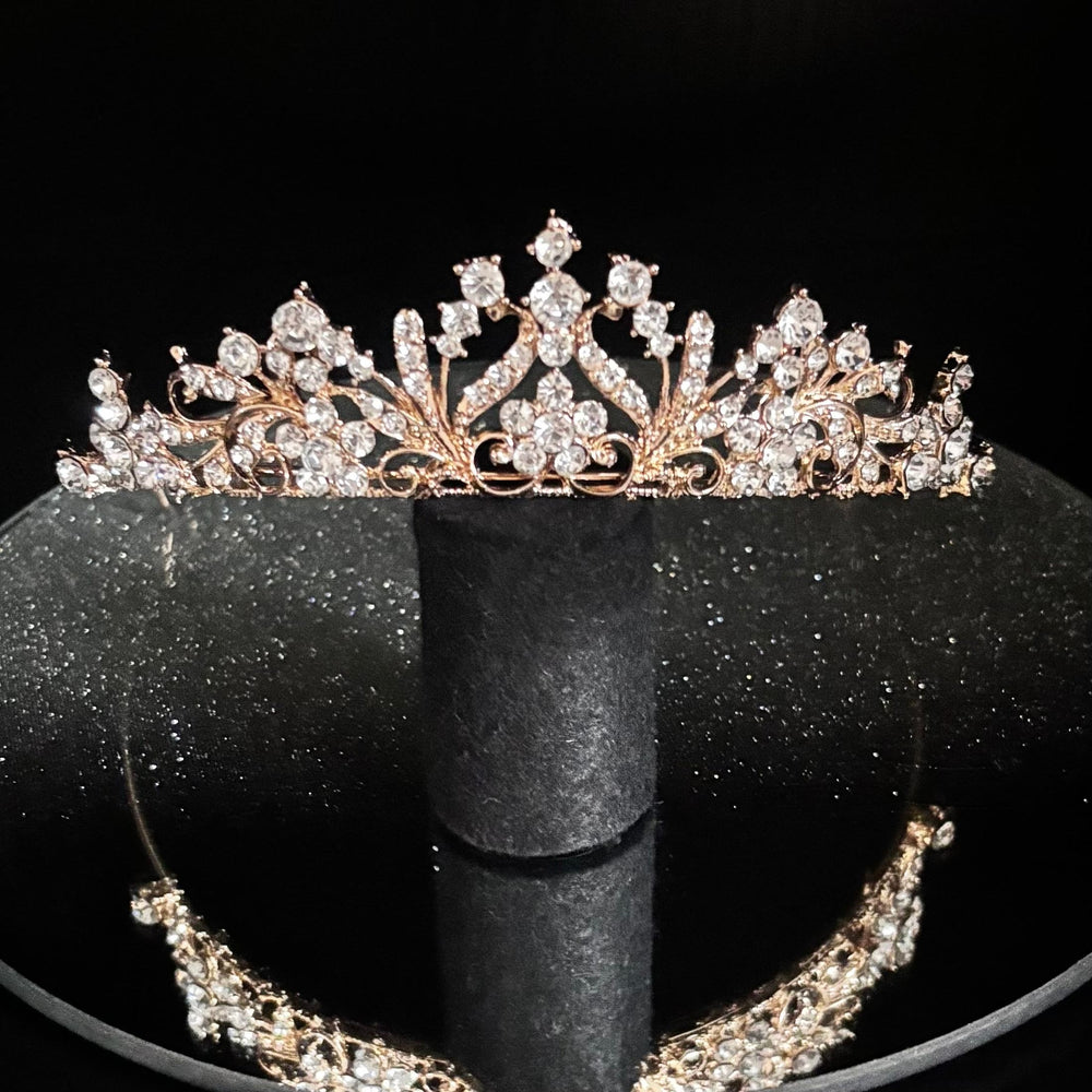 Gold Crystal Wedding Tiara, Brides and Bridesmaids, 9938