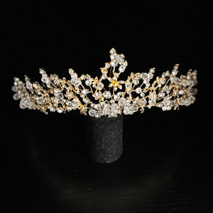 Gold Crystal Wedding Tiara, Brides and Bridesmaids, TT1001