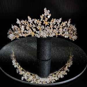 Gold Crystal Wedding Tiara, Brides and Bridesmaids, TT1001