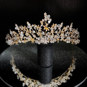 Gold Crystal Wedding Tiara, Brides and Bridesmaids, TT1001