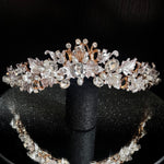 Gold & Silver Bridal Tiara with Crystals and Pearls, TT1004