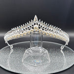 Pearl and Crystal Wedding Tiara, Bridal Headdress TT1012