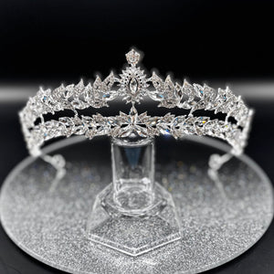 Silver Crystal Wedding Tiara, Bridal Headpiece, TT1018