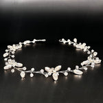 Silver Bridal Hair Vine with Crystals, TT1058