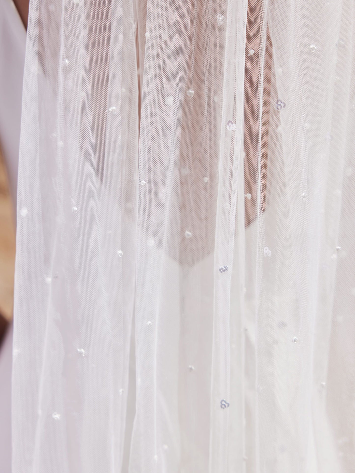Fingertip Wedding Veil with Sequins