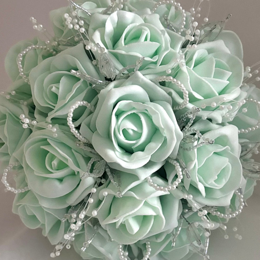 Mint Green Flowers Magical Green Rose In Watercolor, Magic,