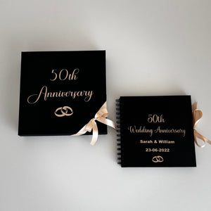 
            
                Load image into Gallery viewer, Personalised 50th Anniversary Scrapbook, Golden Wedding Anniversary, Photo Album
            
        