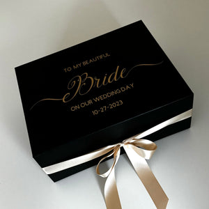 Personalised Bride Gift Box, Wedding Day Gift Box, Bridal Keepsake Box
