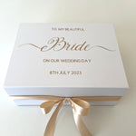 Personalised Bride Gift Box, Wedding Day Gift Box, Bridal Keepsake Box