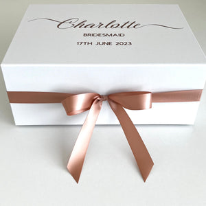Personalised Bridesmaids Gift Box, Wedding Day Gift Box, Wedding Keepsake Box