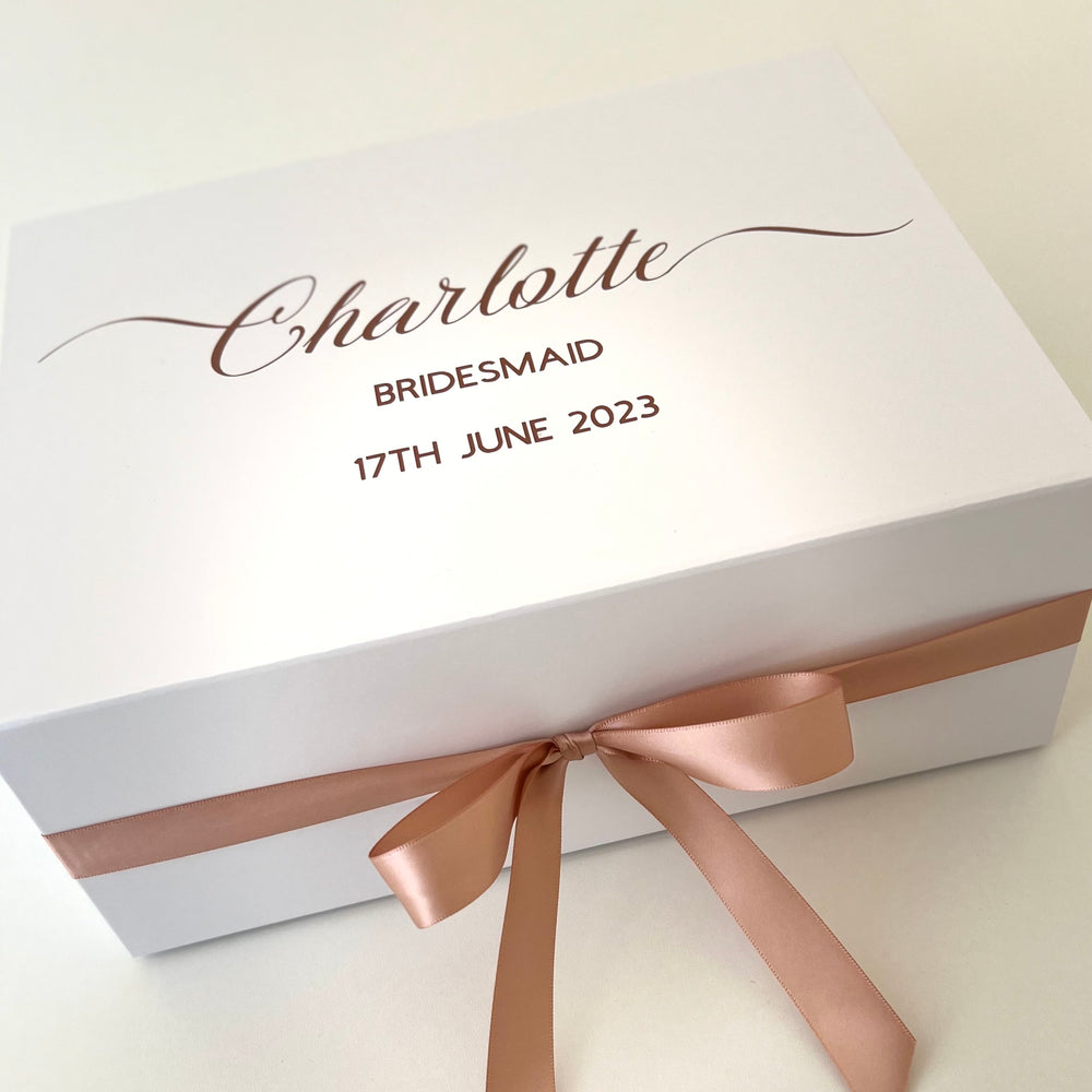 Personalised Bridesmaids Gift Box, Wedding Day Gift Box, Wedding Keepsake Box