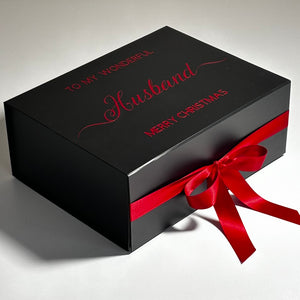 
            
                Load image into Gallery viewer, Personalised Gift Box, Christmas Hamper Box, Gift Box For Wife, Husband
            
        
