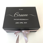 Personalised Groom Gift Box, Wedding Day Gift Box, Mans Hamper Gift Box