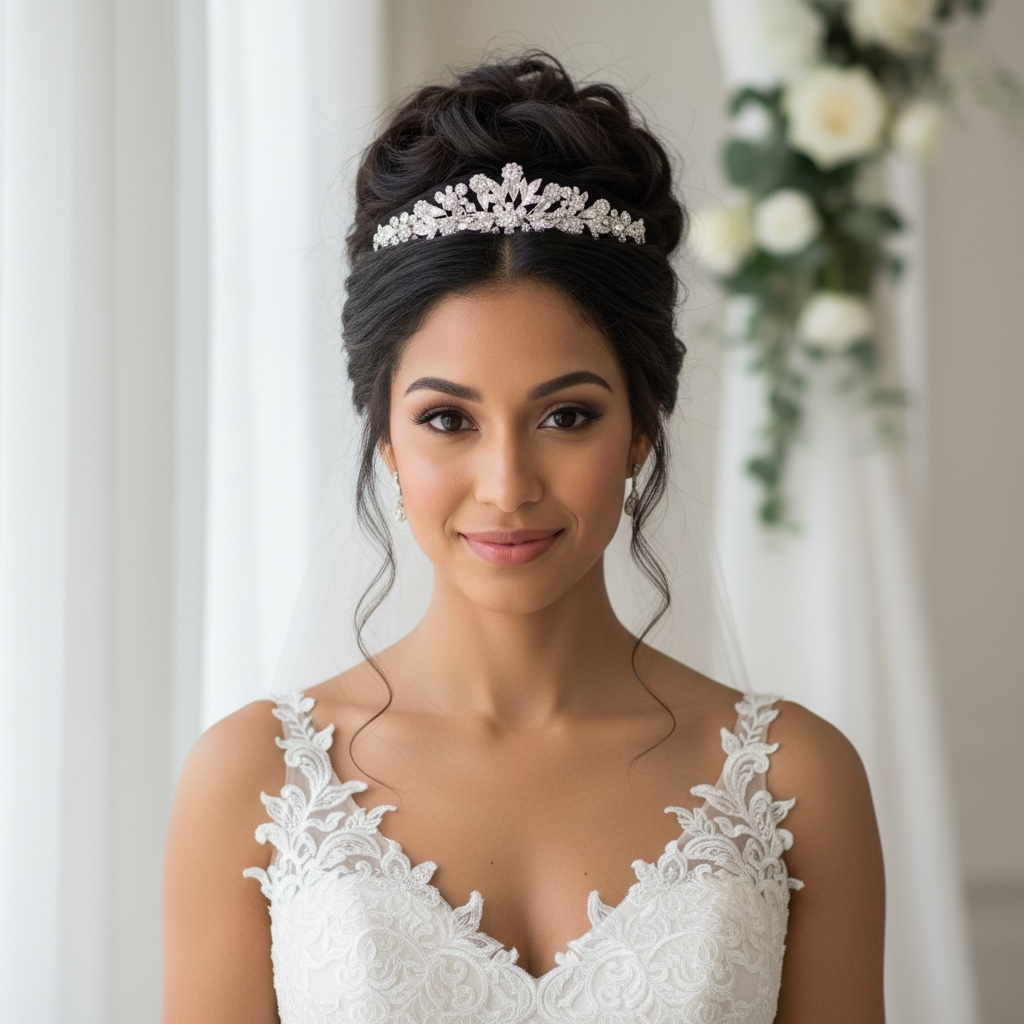 Silver Crystal Bridal Tiara