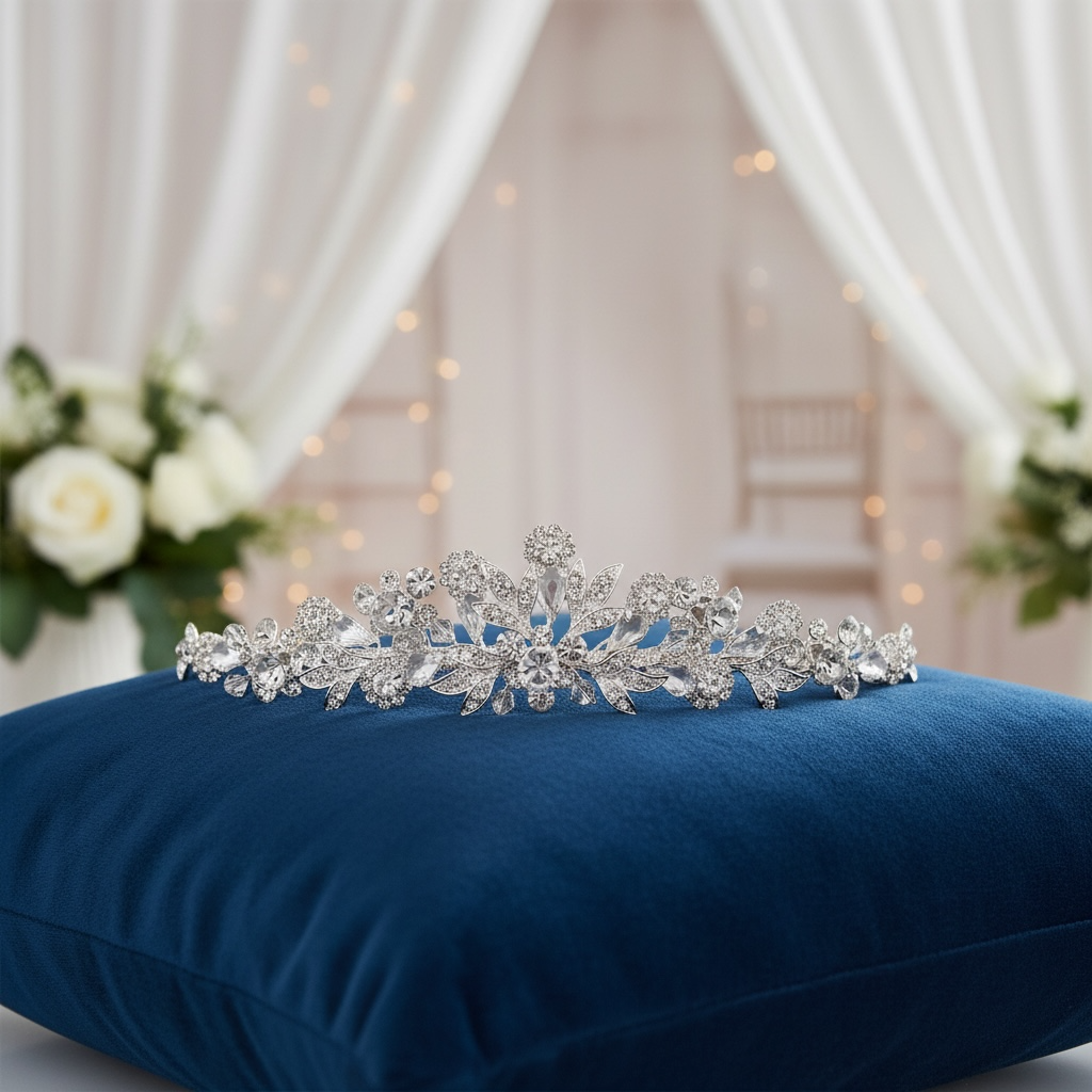 Silver Crystal Bridal Tiara