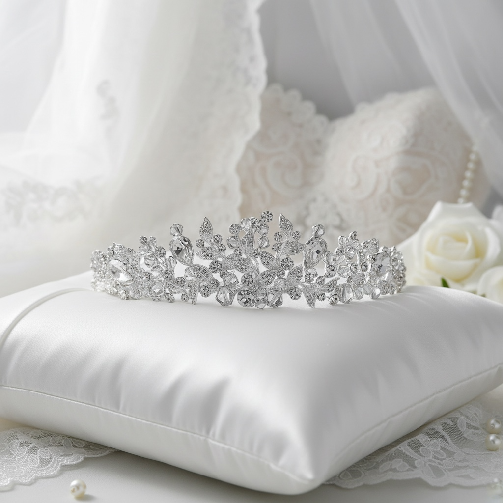 Silver Crystal and Diamante Wedding Tiara