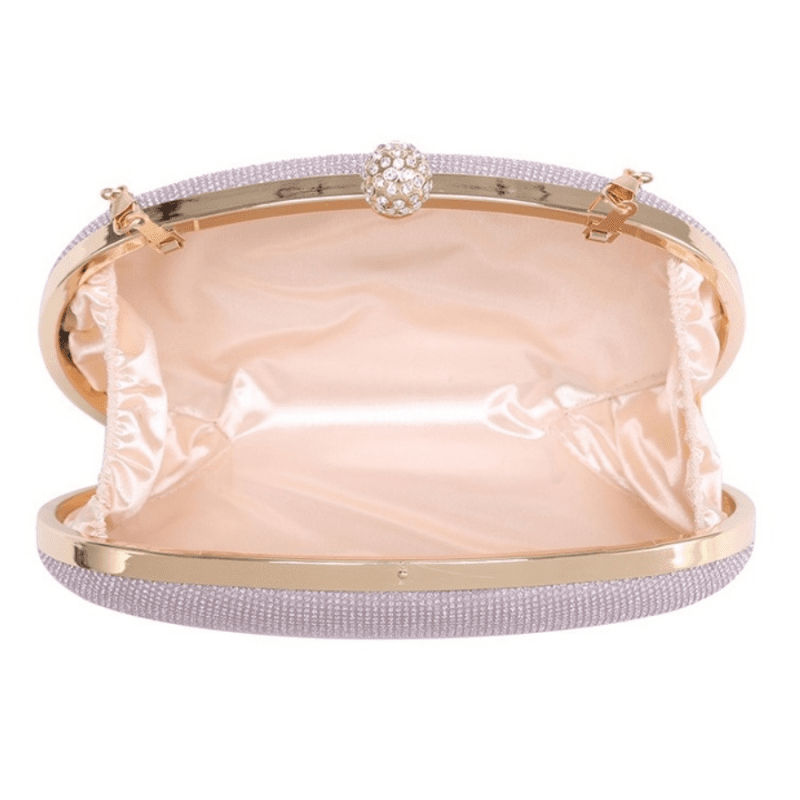 Pink Shimmering Crystal Clutch Bag, 9370