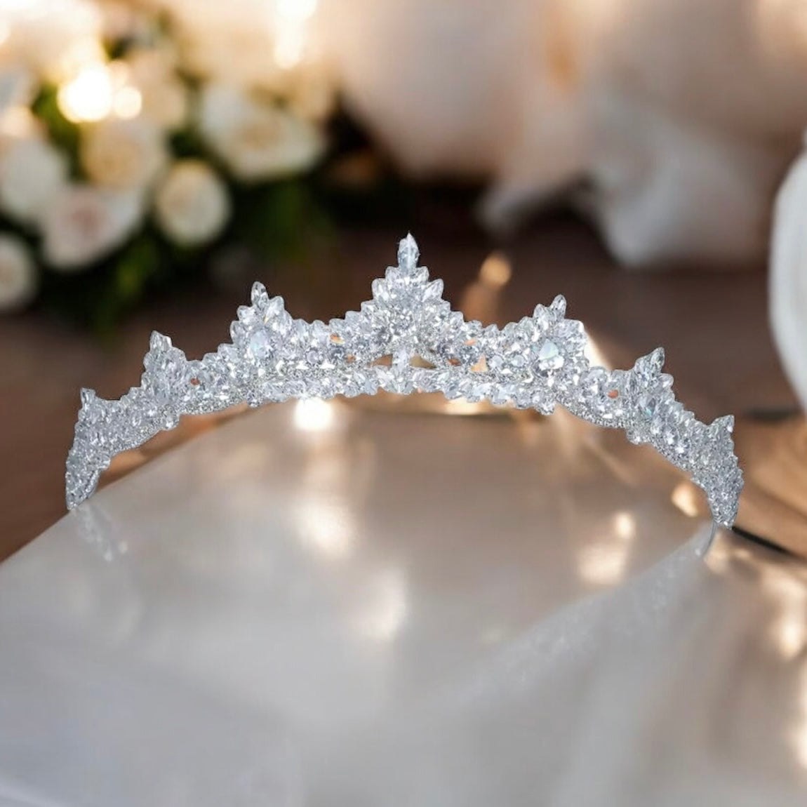 Crystal Bridal Tiara – Sparkling Silver Wedding Crown for Brides TT1100