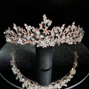 Rose Gold Crystal Wedding Tiara, Brides and Bridesmaids, TT1002