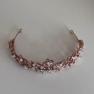 Rose Gold Crystal Wedding Tiara, Brides and Bridesmaids, TT1002