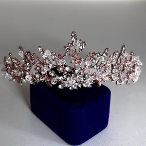 Rose Gold Crystal Wedding Tiara, Brides and Bridesmaids, TT1002