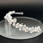 Silver Bridal Headband with Crystals, Wedding Headdress, TT1041