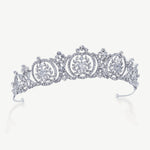 Silver Bridal Tiara Embellished with Crystals, Eugenie By Ivory & Co.