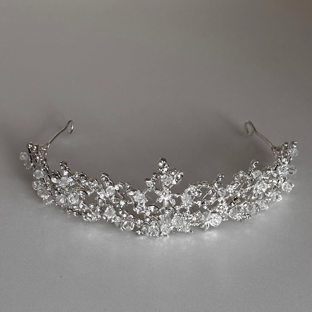 Silver Crystal Wedding Tiara, Brides and Bridesmaids, TT1000