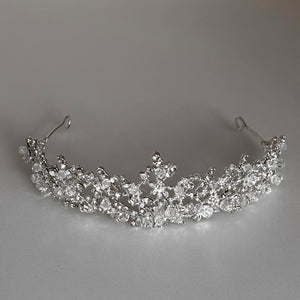 Silver Crystal Wedding Tiara, Brides and Bridesmaids, TT1000