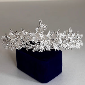 Silver Crystal Wedding Tiara, Brides and Bridesmaids, TT1000