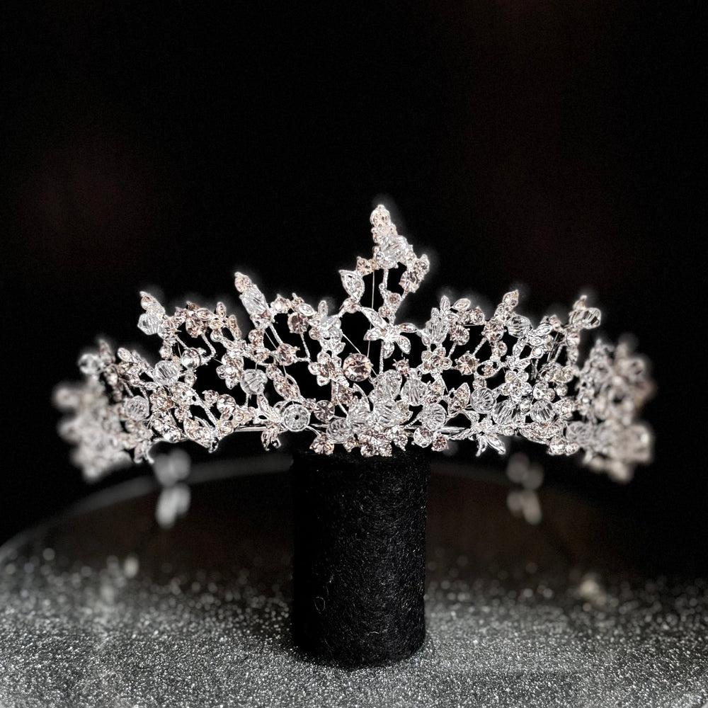 Silver Crystal Wedding Tiara, Brides and Bridesmaids, TT1000