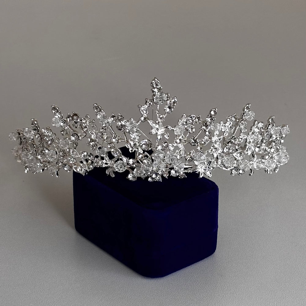 Silver Crystal Wedding Tiara, Brides and Bridesmaids, TT1000