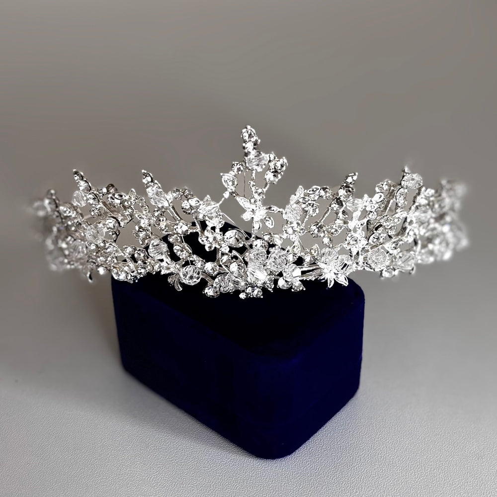 Silver Crystal Wedding Tiara, Brides and Bridesmaids, TT1000