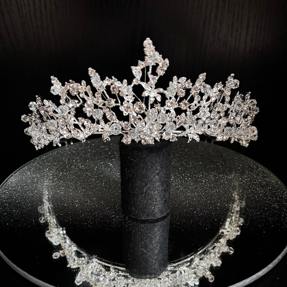 Silver Crystal Wedding Tiara, Brides and Bridesmaids, TT1000