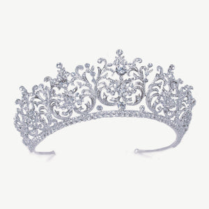 Silver Wedding Tiara with Austrian Crystals By Ivory & Co, Lady Georgina